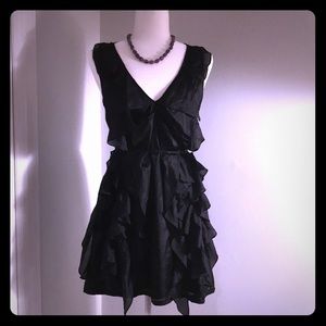 ARC & CO BLACK SILK COCKTAIL DRESS